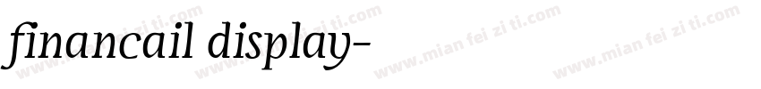 financail display字体转换